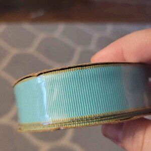 Blue with green edging ribbon NEW